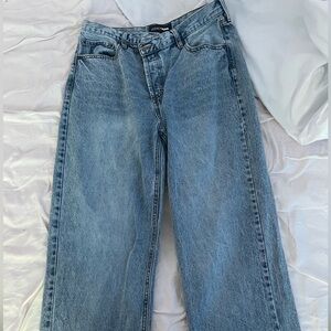 Fashion Nova Blue Straight Leg Jeans